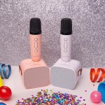 Maxlife Mxks-100 Portable Bluetooth Speaker With Wireless Microphone For Kids Adults Karaoke Electronic Toy Birthday Gift White 