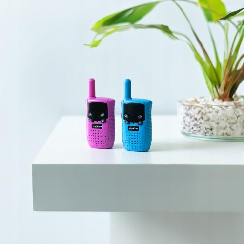 Maxlife Walkie Talkies Για Παιδιά Μπλε-Ροζ - 3 Ασφαλή Κανάλια - Σετ 2 Walkie Talkies Walkie Talkies Μεγάλων Αποστάσεων MXWT-100B