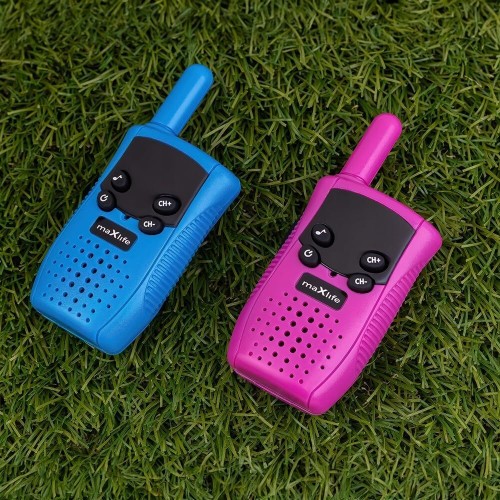 Maxlife Walkie Talkies For Kids Blue-Pink - 3 Safe Channels - Set Of 2 Walkie Talkies - Long Distance Walkie Talkies - Outdoor G