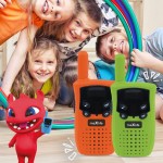 Maxlife Walkie Talkie Για Παιδιά Πορτοκαλί Πράσινο - 3 Ασφαλή Κανάλια Σετ Με 2 Walkie Talkie - Walkie Talkie Για Μεγάλες Αποστάσ
