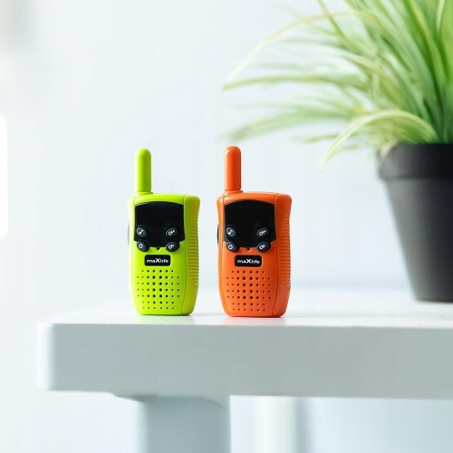 Maxlife Walkie Talkie Για Παιδιά Πορτοκαλί Πράσινο - 3 Ασφαλή Κανάλια Σετ Με 2 Walkie Talkie - Walkie Talkie Για Μεγάλες Αποστάσ