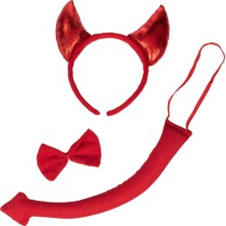 fun world Devil Costume Set With Bow and Tail 7903 5212007592333