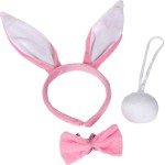 fun world Bunny Costume Set With Bow Tie and Tail 7902 5212007592302