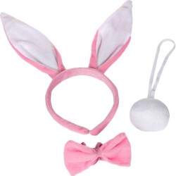 fun world Bunny Costume Set With Bow Tie and Tail 7902 5212007592302