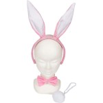 fun world Bunny Costume Set With Bow Tie and Tail 7902 5212007592302