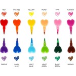 Legami 12 Stackable Crayons, 12 Different Colors For Coloring, Crayons For Children, Heart-Shaped Crayon, Dream In Colour STCKIT
