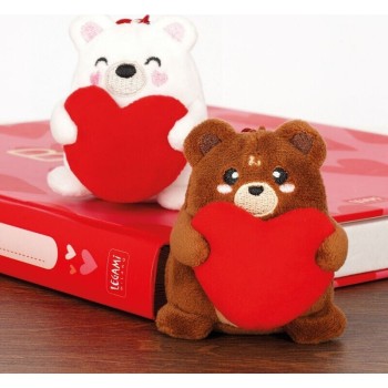 Legami Σετ 2 Mini Λούτρινα Μπρελόκ - Teddy Bears - Μαλακό! SPK0001 8052694026318