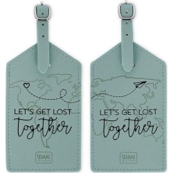 Legami Set of 2 Luggage Tags - Lets Get Lost Together NLUG0006 8052694005221