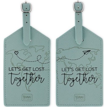 Legami Set of 2 Luggage Tags - Lets Get Lost Together NLUG0006 8052694005221