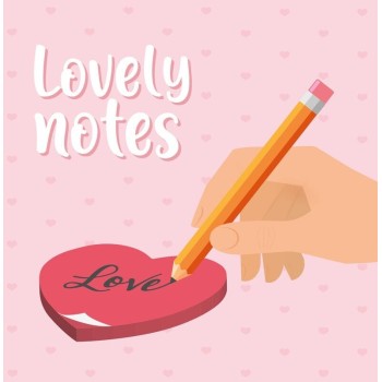 Legami Αυτοκόλλητα Χαρτάκια Σημειώσεων Lovely Notes - Καρδιά HSS0001 8059174839727