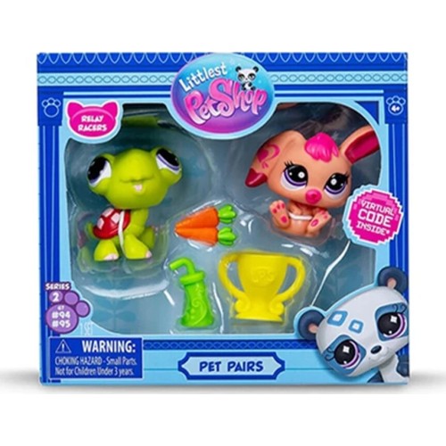 Basic Fun Littlest Pet Shop Collector Set 2 Figures With Accessories – Pet Pairs Series 2 Turtle & Rabbit BF000620 885561005875
