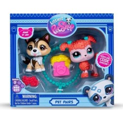 Basic Fun Littlest Pet Shop Collector Set 2 Figures With Accessories (Lps 4 Designs) – Sheltie & Coral Poodle BF000620 885561005