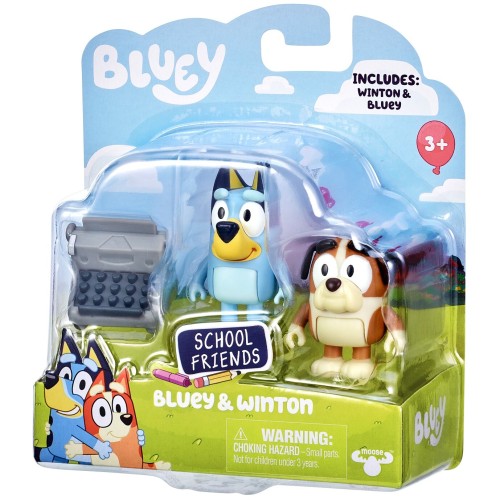 Giochi Preziosi Bluey Figure 2 Bluey School Friends Bluey & Winton BLY88000 8056379187790