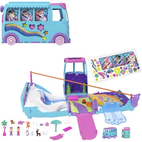 Mattel Polly Pocket Pet Mobile Adventure - Τροχόσπιτο Με Ζωάκια Σετ Παιχνιδιών JCC22 194735268054