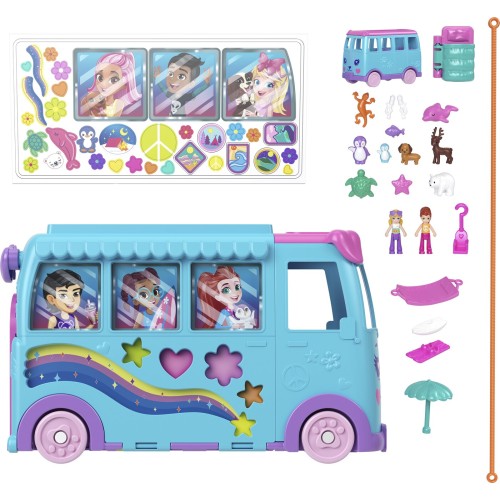 Mattel Polly Pocket PET Mobile Adventure Playset JCC22 194735268054