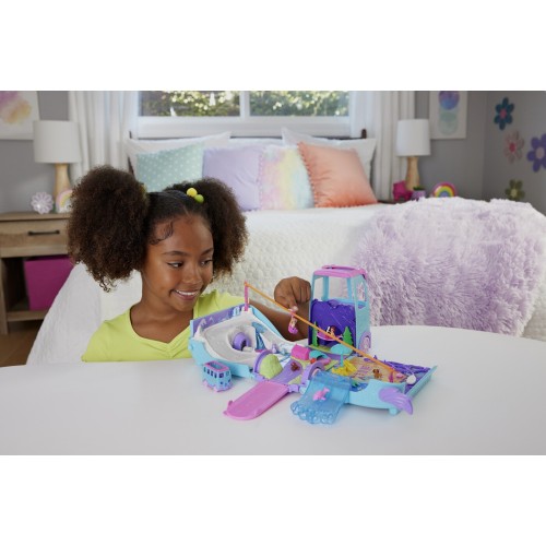 Mattel Polly Pocket Pet Mobile Adventure - Τροχόσπιτο Με Ζωάκια Σετ Παιχνιδιών JCC22 194735268054