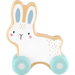 Mattel Fisher-Price Newborn Animal Push Along Ξύλινο Λαγουδάκι Παιχνίδι Με Σχοινάκι Για Τράβηγμα JDM52 194735287857