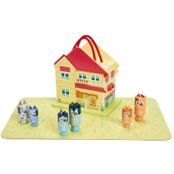 Giochi Preziosi Bluey Wooden House With 6 Figures (blya1000) BLYA1000 8056379194828