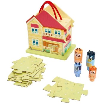 Giochi Preziosi Bluey Wooden House With 6 Figures (blya1000) BLYA1000 8056379194828