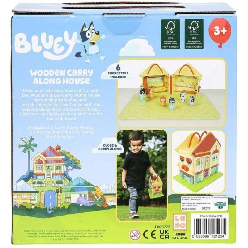 Giochi Preziosi Bluey Wooden House With 6 Figures (blya1000) BLYA1000 8056379194828
