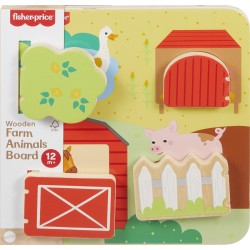 Mattel Fisher-Price Peekaboo Ξύλινος Πίνακας Ζωάκια Φάρμας Εκπαιδευτικό Παιχνίδι JCY33 194735279388
