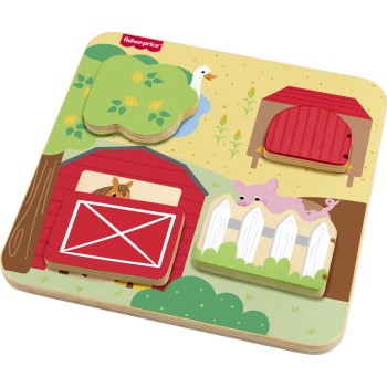 Mattel Fisher-price Wooden Farm Animals Board JCY33 194735279388
