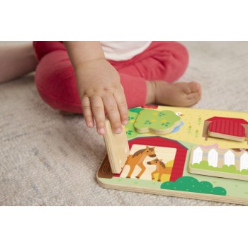 Mattel Fisher-price Wooden Farm Animals Board JCY33 194735279388
