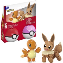 Mega Pokemon-Pokeball Σετ Των 2 Pokemon Charmander And Eevee Pokemon Κατασκευών HXP11 / JCR81 194735275335