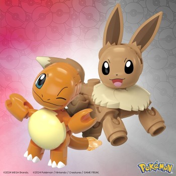 Mega Pokemon-Pokeball Σετ Των 2 Pokemon Charmander And Eevee Pokemon Κατασκευών HXP11 / JCR81 194735275335