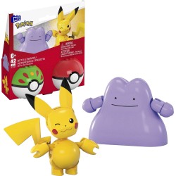 Mega Pokemon-Pokeball Σετ Των 2 Pok - Pikachu And Ditto Pokemon Κατασκευών HXP11 / JCT43 194735275908