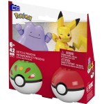 Mega Pokemon-Pokeball Σετ Των 2 Pok - Pikachu And Ditto Pokemon Κατασκευών HXP11 / JCT43 194735275908