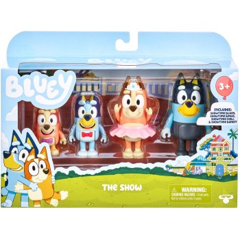 Giochi Preziosi Bluey Figure 4Pack The Show BLY38100 8056379188605