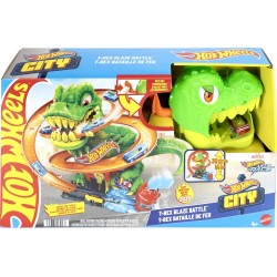 Mattel Hot Wheels T-rex Blaze Battle JBM73 194735264186