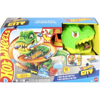 Mattel Hot Wheels T-rex Blaze Battle JBM73 194735264186