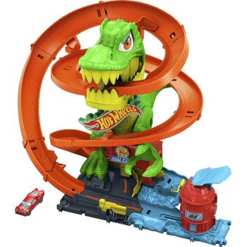 Mattel Hot Wheels City T-Rex Πυροσβεστικός Σταθμός Όχημα Παιχνίδι JBM73 194735264186