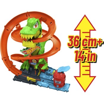 Mattel Hot Wheels City T-Rex Πυροσβεστικός Σταθμός Όχημα Παιχνίδι JBM73 194735264186