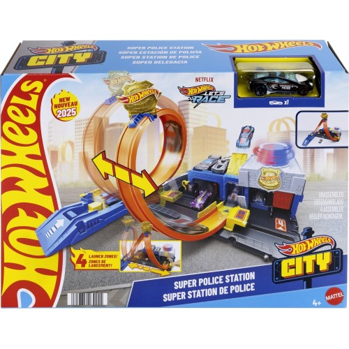 Mattel Hot Wheels City Super Police Station JBM71 194735264155