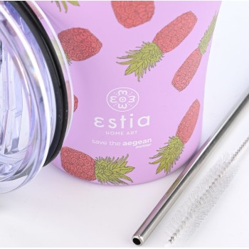 Estia Thermos Coffee Mug Save the Aegean 350ml Tropic Tango 01-23089 5207158023089