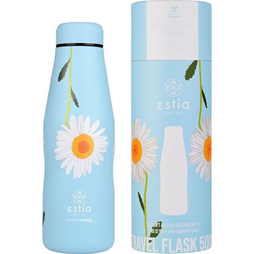 Estia Thermos Travel Flask Save the Aegean 500ml Dreamy Sky 01-22228 5207158022228