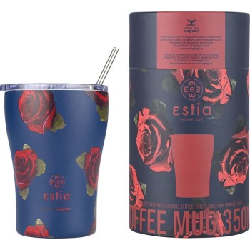 Estia Thermos Coffee Mug Save the Aegean 350ml Electric Roses 01-22969 5207158022969