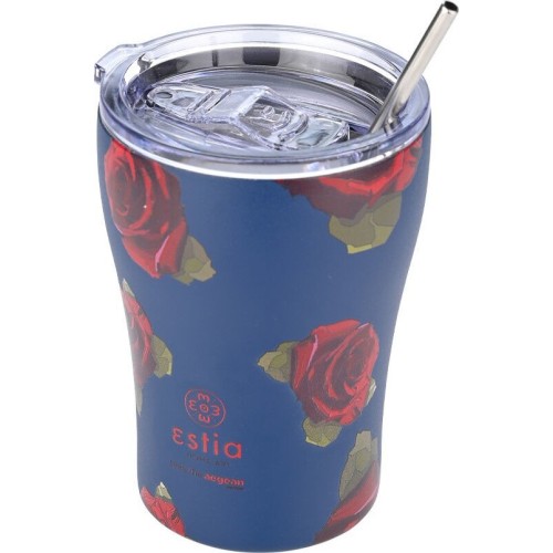 Estia Thermos Coffee Mug Save the Aegean 350ml Electric Roses 01-22969 5207158022969