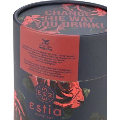 Estia Thermos Coffee Mug Save the Aegean 350ml Electric Roses 01-22969 5207158022969