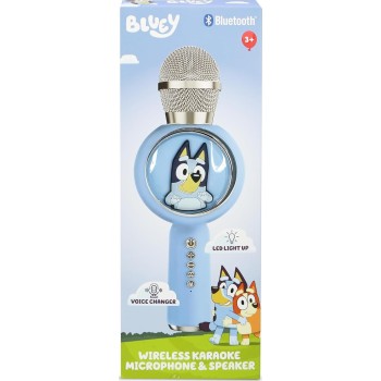 otl technologies otl  bl1209 bluey popsing led light up wireless karaoke microphone with voi  5055371629140