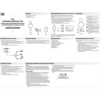 otl technologies Otl Bl1209 Bluey Popsing Led Ασύρματο Bluetooth Μικρόφωνο Καραόκε  5055371629140