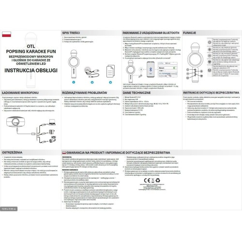 otl technologies otl  bl1209 bluey popsing led light up wireless karaoke microphone with voi  5055371629140