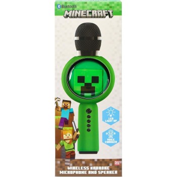 otl technologies Otl  Mc1240 Minecraft Popsing Led Light Up Wireless Karaoke Microphone With  5055371629737