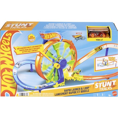 Mattel Hot Wheels Rapid Launch & Loop Πίστα Γρήγορης Εκκίνησης Με Λουπ JBX65 194735266357