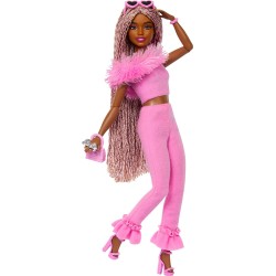 Mattel Barbie Brb Deluxe Style S4 Συλλεκτική Κούκλα Με Ροζ Φόρμα Και Κοτσιδάκια HYV28 194735255962