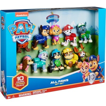 Spin Master paw patrol, 10th anniversary, all paws on deck toy figures gift  with 10 co 086771 778988435922