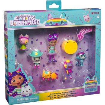 Spin Master Gabbys Dollhouse, Celebration-Themed Figures With Gabby Girl, 5 Cat Toy Fig 102491 681147010123